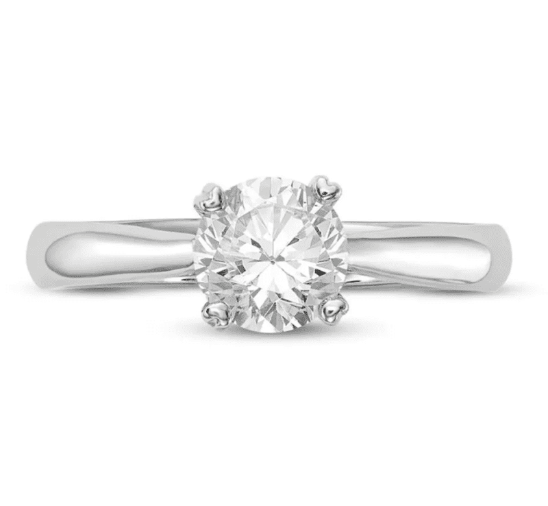 2Carat Round Cut Moissanite Women's Solitaire Ring 925 Sterling Silver - Image 2