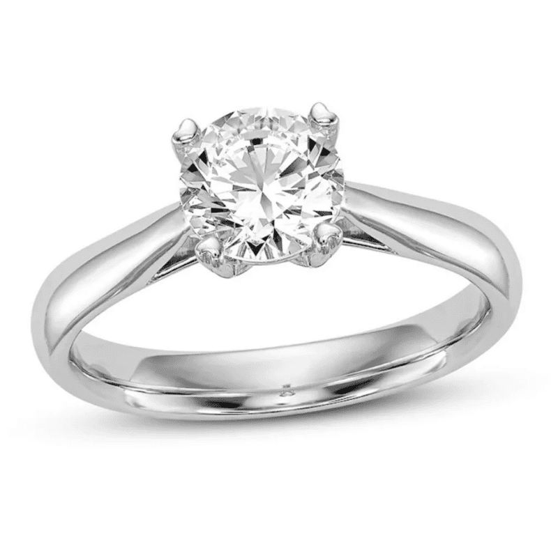 2Carat Round Cut Moissanite Women's Solitaire Ring 925 Sterling Silver