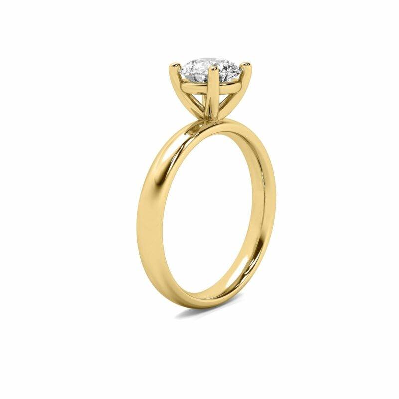 IGI Certified 1.41Ct E VS1 Solitaire Lab Grown Round Cut Diamond Engagement Ring 14K Yellow Gold - Image 4