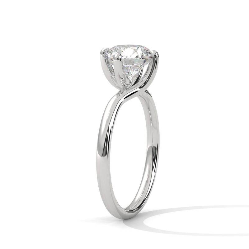 2 Carat Round Cut Natural Moissanite 10K Solid White Gold Solitaire Ring - Image 7