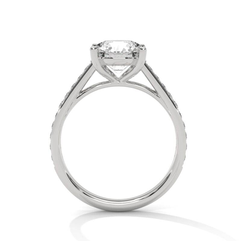 2Carat Round Cut Moissanite Women's Solitaire Ring 925 Sterling Silver - Image 4